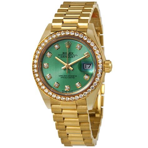 women rolex green|ladies Rolex with green face.